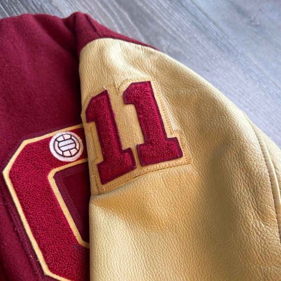 Maroon and Yellow Varsity Jacket AS - Picture 4 of 7